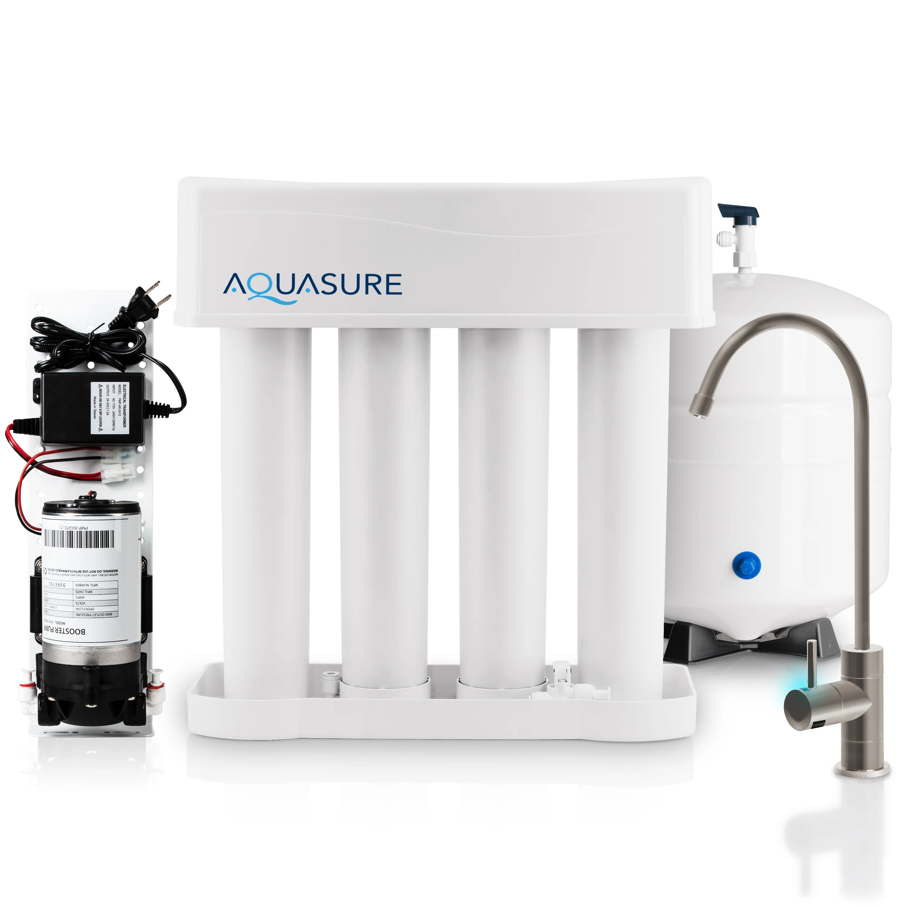 Premier Elite Series | 4-Stage Reverse Osmosis Water Filtration System with Electric Pressure Booster Pump and NSF Certified Lead-Free LED Faucet, 100 GPD - Image 10
