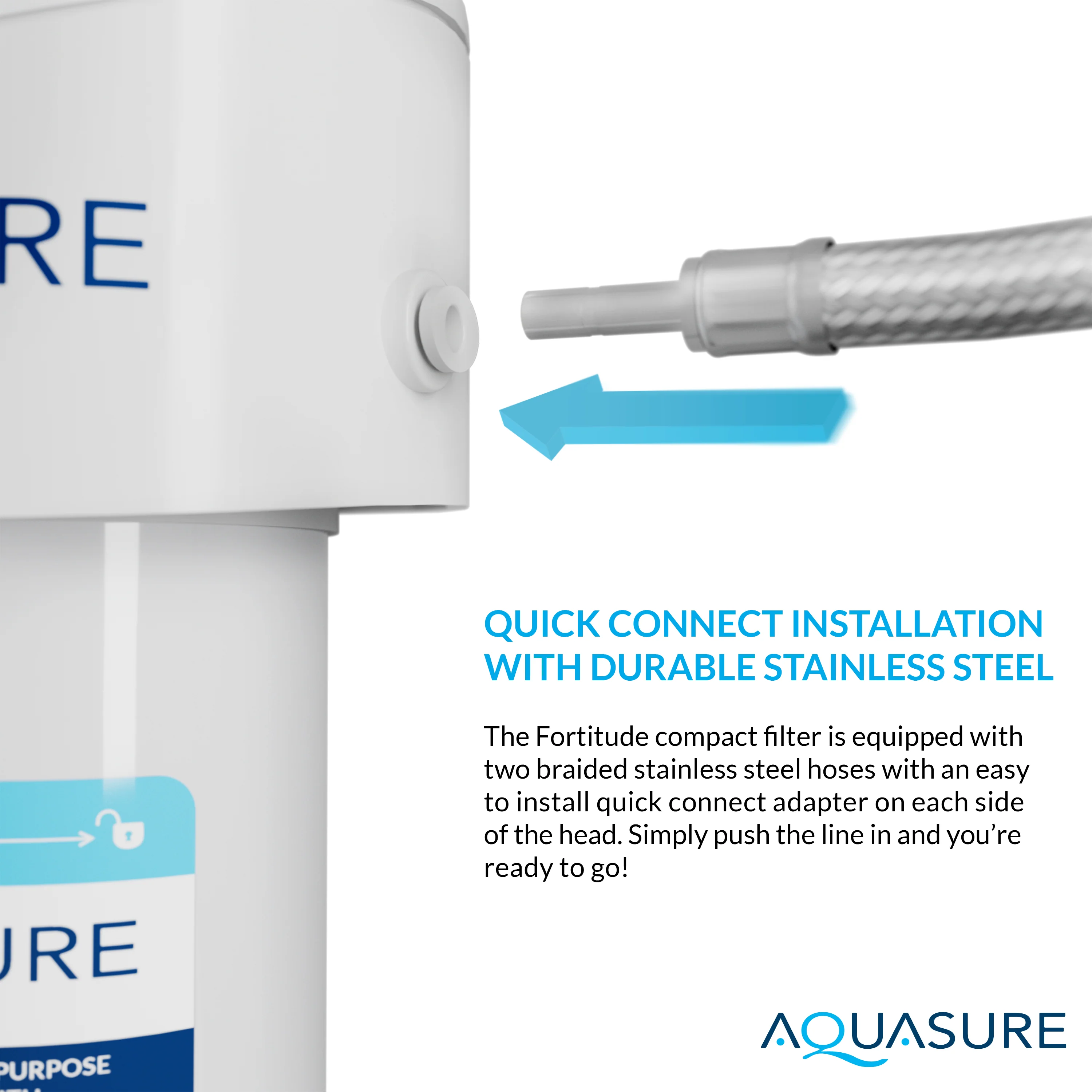 Fortitude Compact | Multi-Purpose Under Sink Water Filter System with Carbon/KDF/Siliphos Anti-Rust Media - Image 3